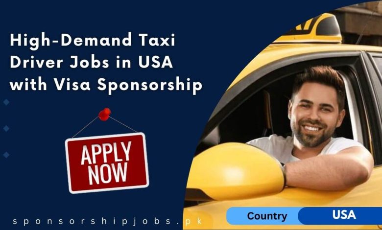 High-Demand Taxi Driver Jobs in USA with Visa Sponsorship