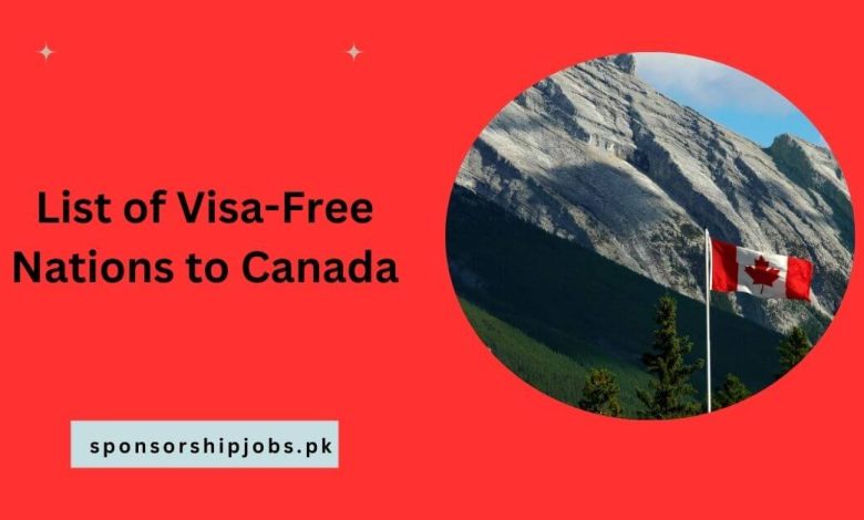 List of Visa-Free Nations to Canada