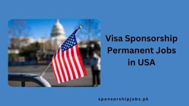 Visa Sponsorship Permanent Jobs in USA