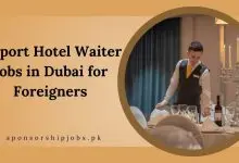 Airport Hotel Waiter Jobs in Dubai for Foreigners