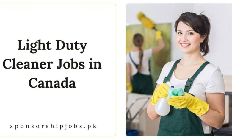 Light Duty Cleaner Jobs in Canada