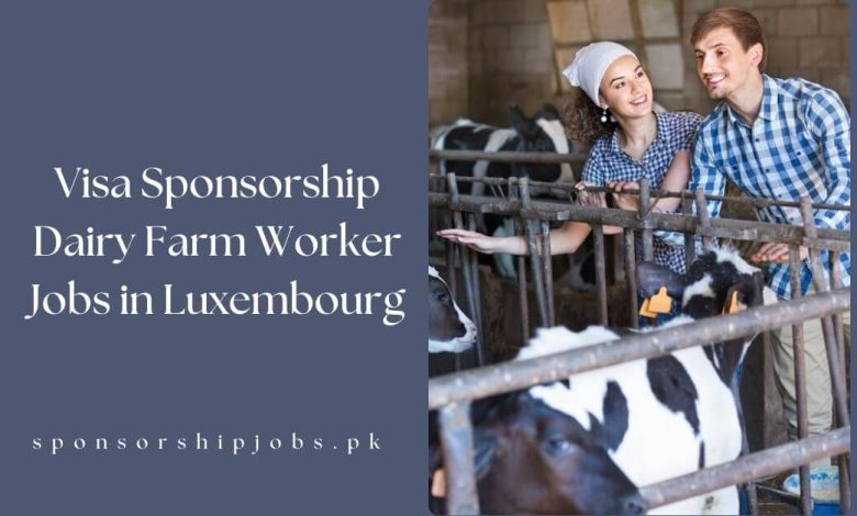 Visa Sponsorship Dairy Farm Worker Jobs in Luxembourg