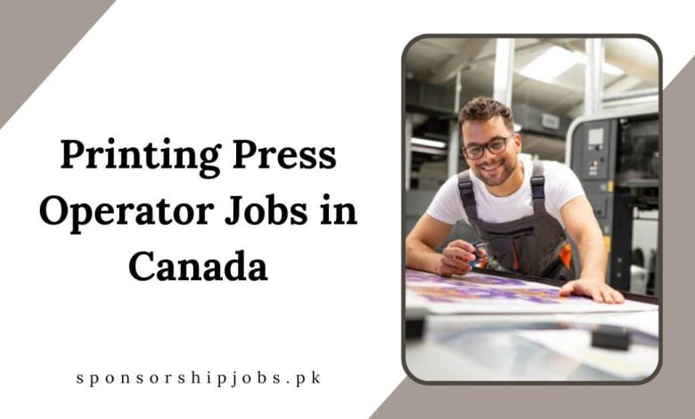 Printing Press Operator Jobs in Canada