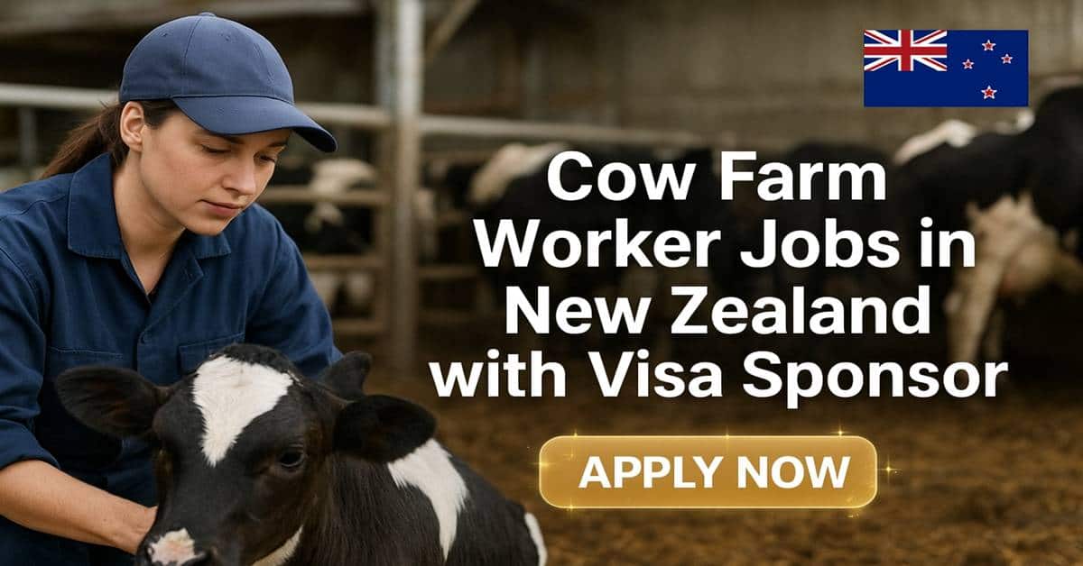 Cow Farm Worker Jobs in New Zealand with Visa Sponsor