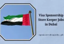 Visa Sponsorship Store Keeper Jobs in Dubai