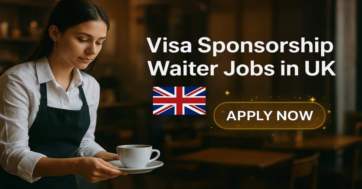 Visa Sponsorship Waiter Jobs in UK