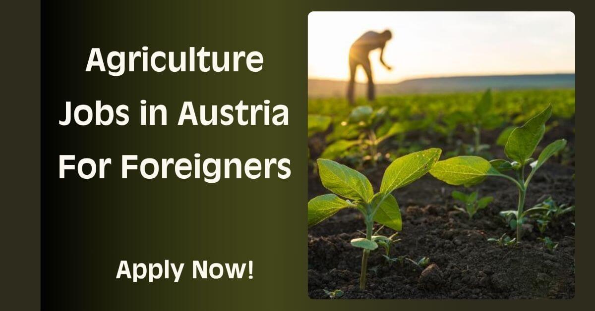 Agriculture Jobs in Austria For Foreigners
