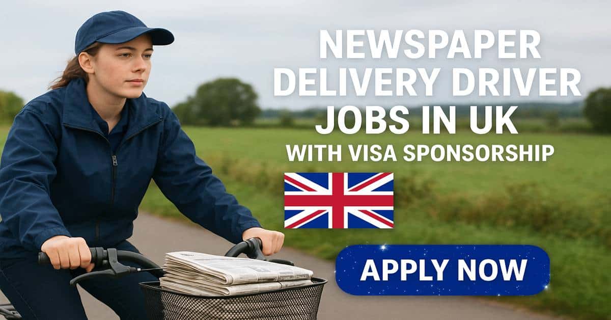 Newspaper Delivery Driver Jobs in UK with Visa Sponsorship