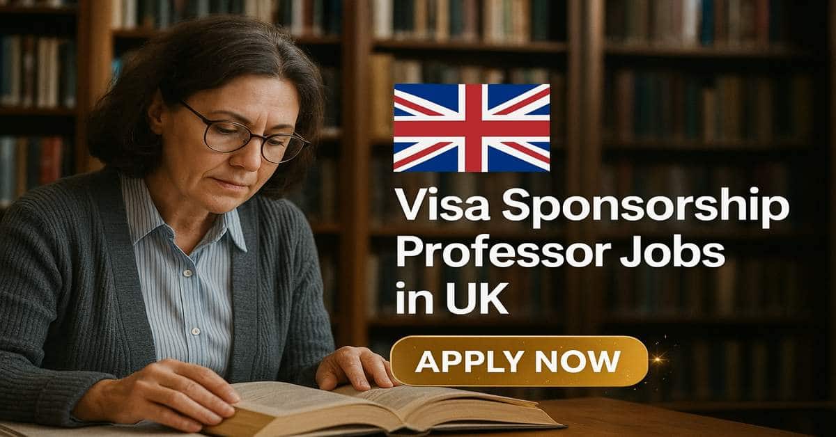Visa Sponsorship Professor Jobs in UK