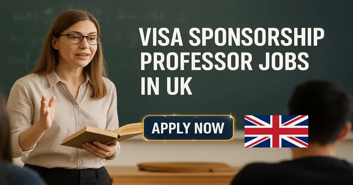 Visa Sponsorship Professor Jobs in UK